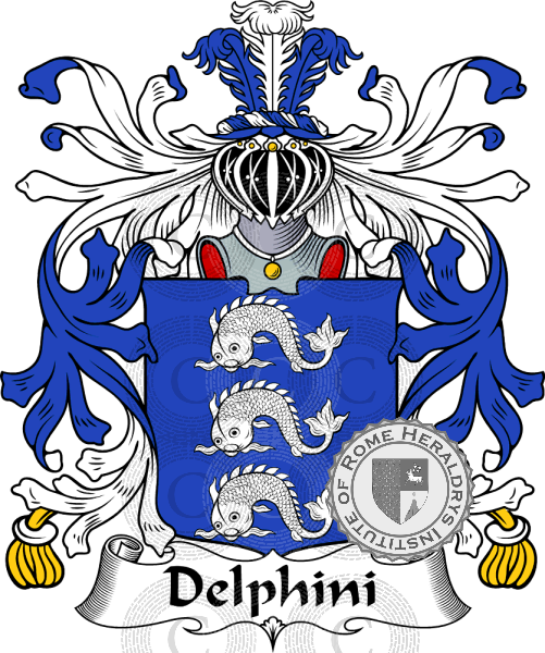 Coat of arms of family Delphini   ref: 35294