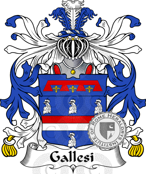 Coat of arms of family Gallesi   ref: 35370