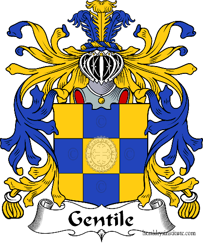 Coat of arms of family Gentile   ref: 35388