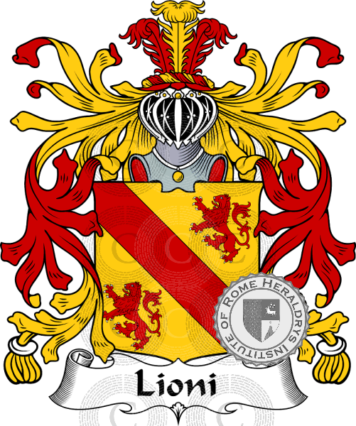 Coat of arms of family Lioni   ref: 35473