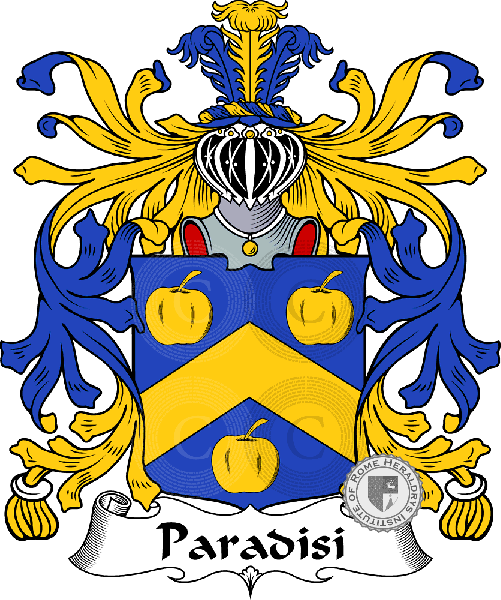 Coat of arms of family Paradisi