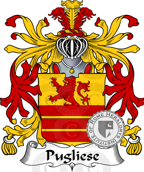 Coat of arms of family Pugliese   ref: 35778