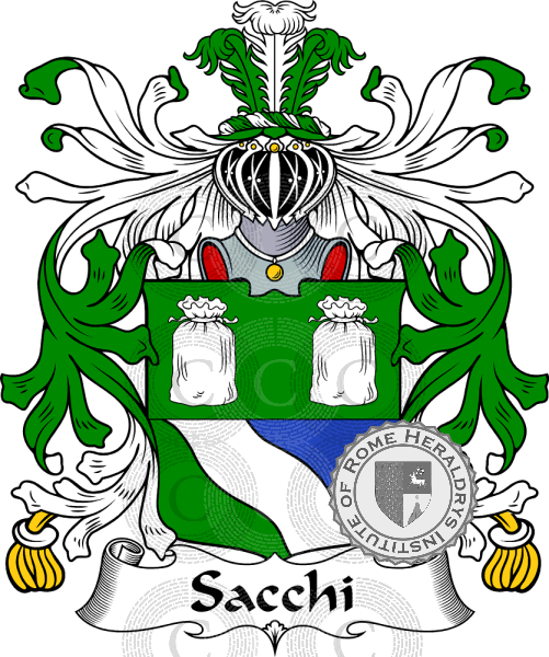 Wappen der Familie Sacchi   ref: 35845