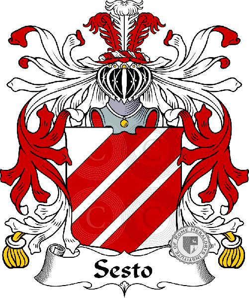Escudo de la familia Sesto   ref: 35890