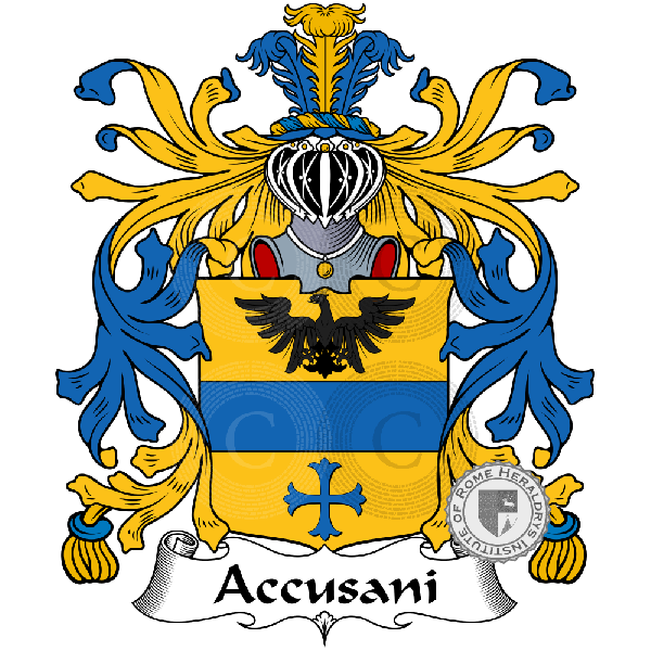 Escudo de la familia Accusani, Acquosana, Acquesano