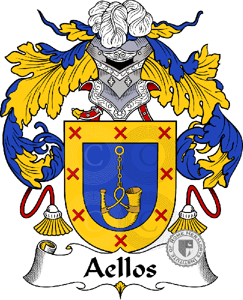 Escudo de la familia Aellos   ref: 36145