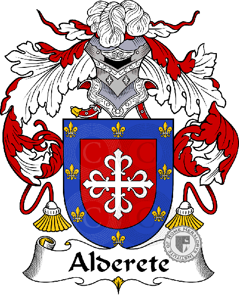 Coat of arms of family Alderete   ref: 36207