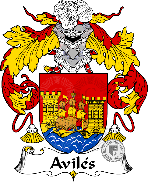 Coat of arms of family Aviles