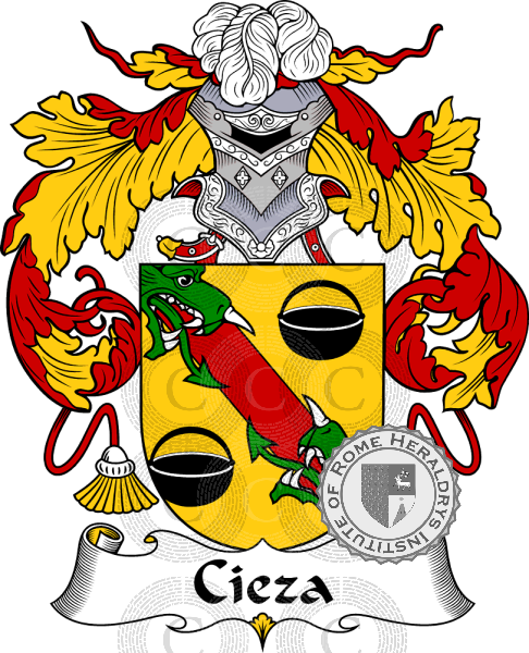 Coat of arms of family Cieza   ref: 36672