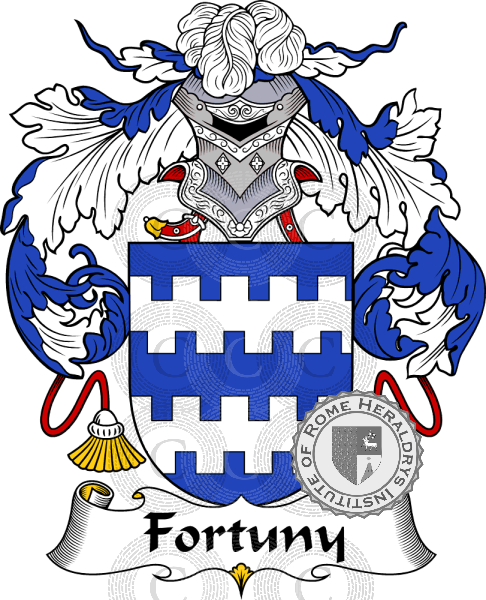 Coat of arms of family Fortuny   ref: 36888
