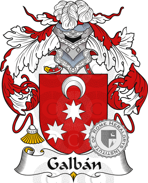 Escudo de la familia Galbán or Galván   ref: 36907