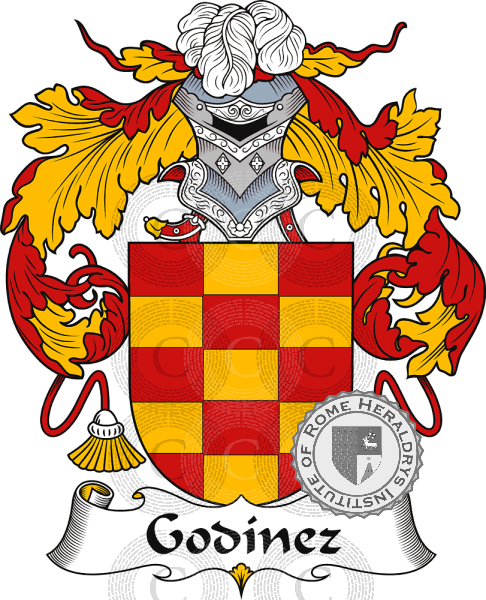 Coat of arms of family Godínez   ref: 36965