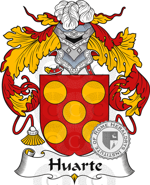 Coat of arms of family Huarte   ref: 37024