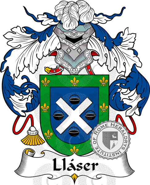 Coat of arms of family Lláser   ref: 37144