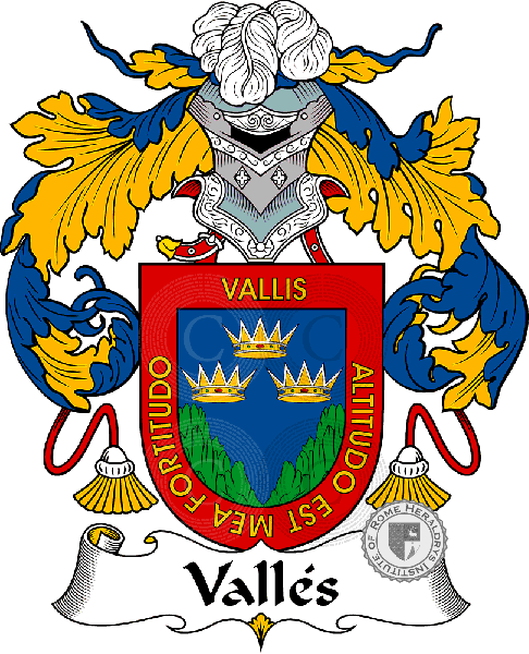 Coat of arms of family Vallés