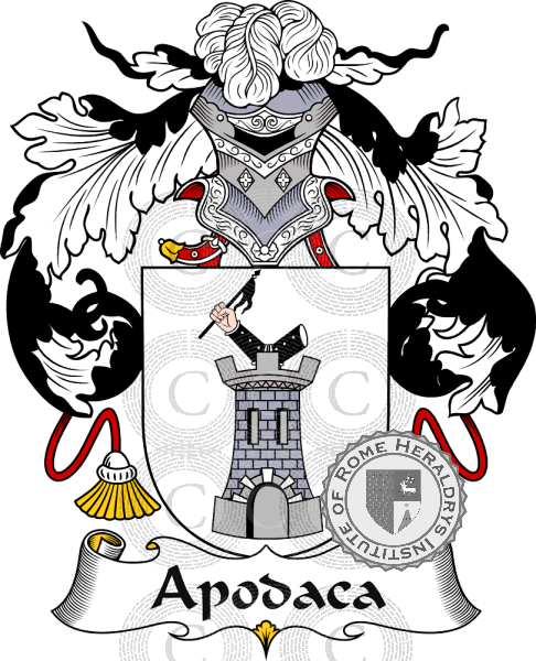 Coat of arms of family Apodaca   ref: 37680