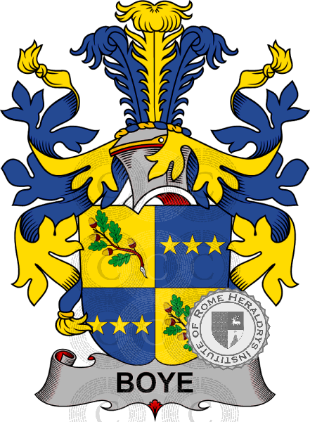 Coat of arms of family Boye   ref: 37771