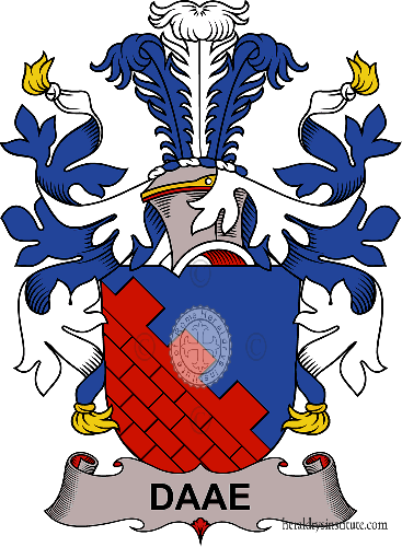 Coat of arms of family Daae   ref: 37801