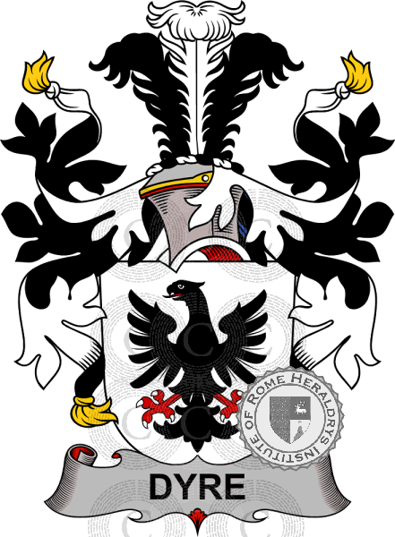 Wappen der Familie Dyre   ref: 37809