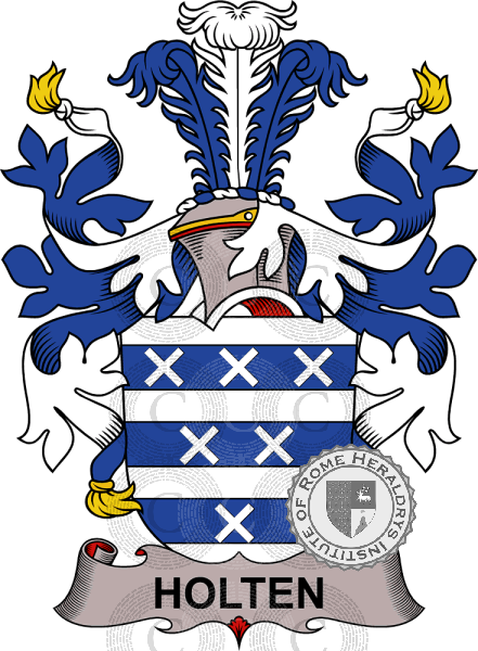 Coat of arms of family Holten   ref: 37874