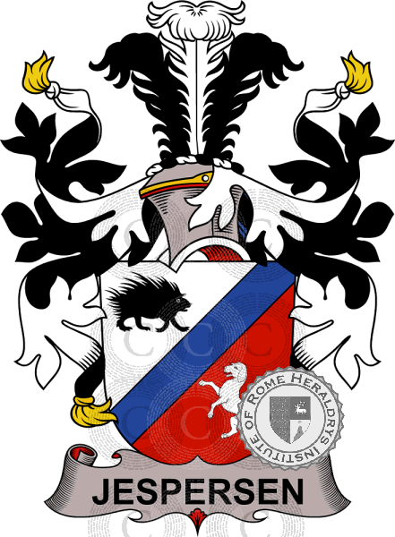Coat of arms of family Jespersen   ref: 37882