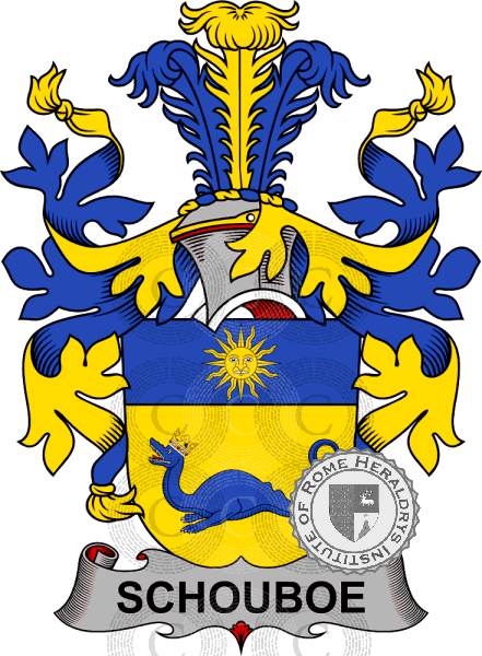 Coat of arms of family Schouboe   ref: 37973