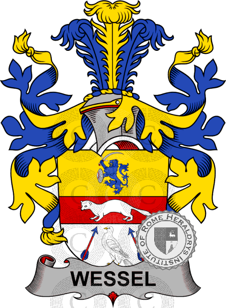Coat of arms of family Wessel   ref: 38030