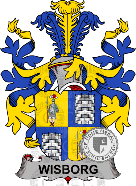 Coat of arms of family Wisborg   ref: 38034