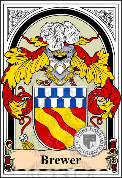 Coat of arms of family Brewer   ref: 38120