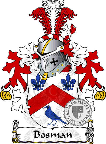 Coat of arms of family Bosman   ref: 38209