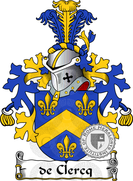 Wappen der Familie De Clercq   ref: 38274