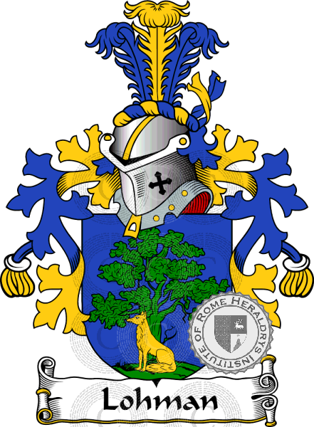 Coat of arms of family Lohman   ref: 38340