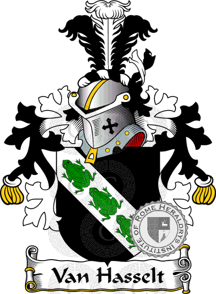 Coat of arms of family Van Hasselt   ref: 38445