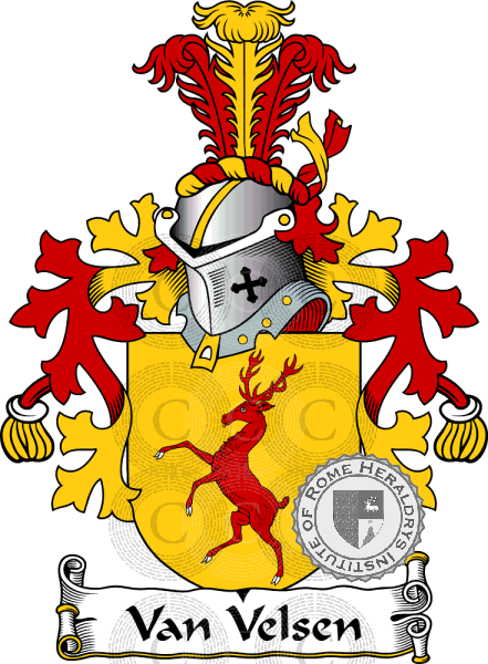 Coat of arms of family Van Velsen   ref: 38516