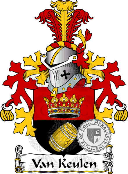 Coat of arms of family Van Keulen   ref: 38522