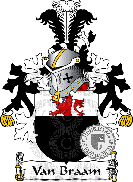 Coat of arms of family Van Braam   ref: 38552