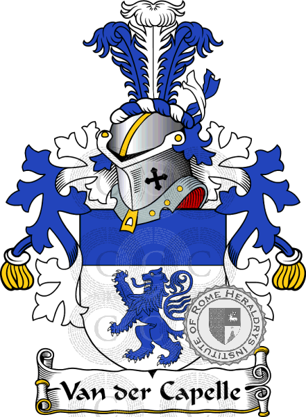 Coat of arms of family Van der Capelle   ref: 38579