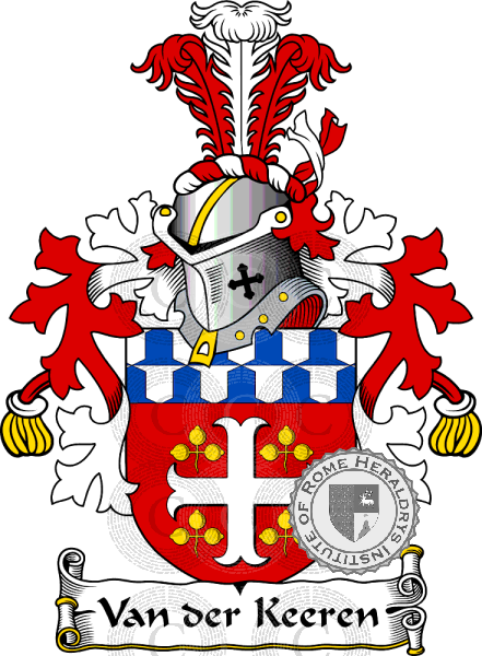 Coat of arms of family Van der Keeren   ref: 38589