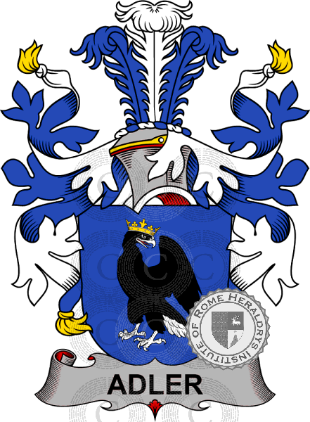 Wappen der Familie Adler (d'Adlerberg)   ref: 38663