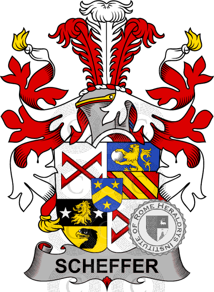 Coat of arms of family Scheffer   ref: 38847