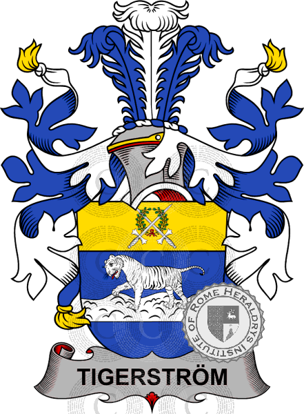 Coat of arms of family Tigerström   ref: 38879