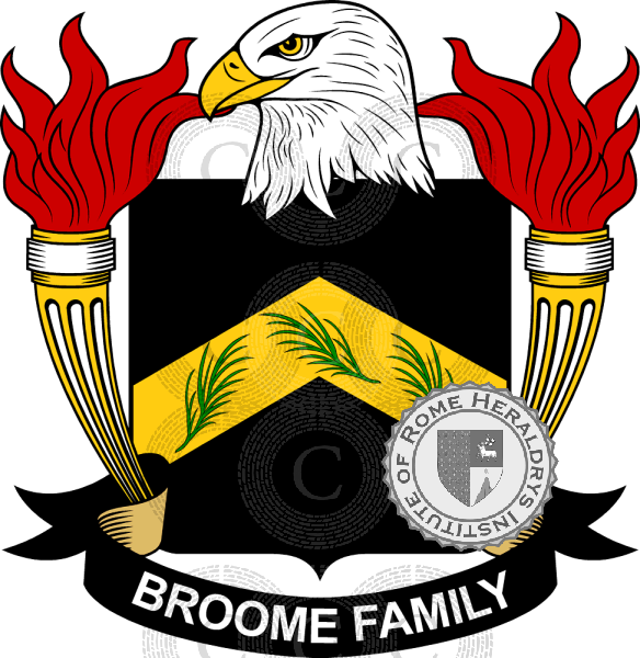 Coat of arms of family Broome   ref: 39094