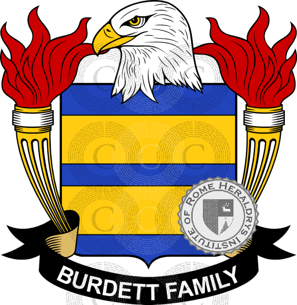 Wappen der Familie Burdett   ref: 39112