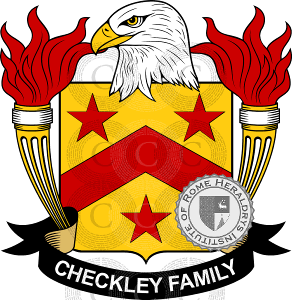 Coat of arms of family Checkley   ref: 39166