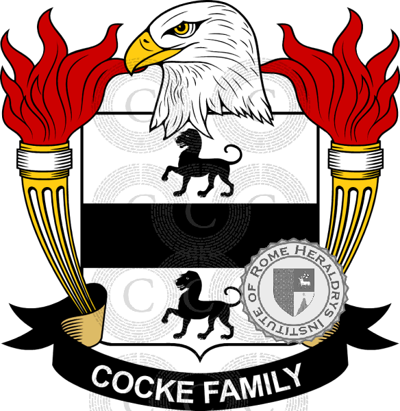 Escudo de la familia Cocke   ref: 39190