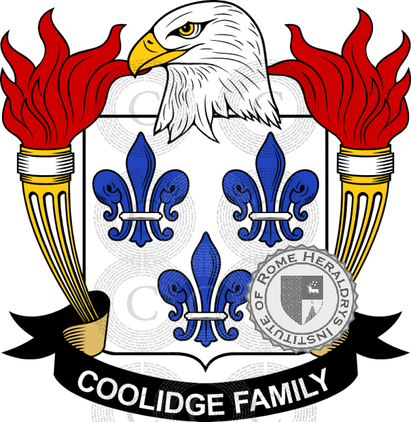 Coat of arms of family Coolidge   ref: 39215