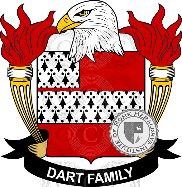Brasão da família Dart   ref: 39269