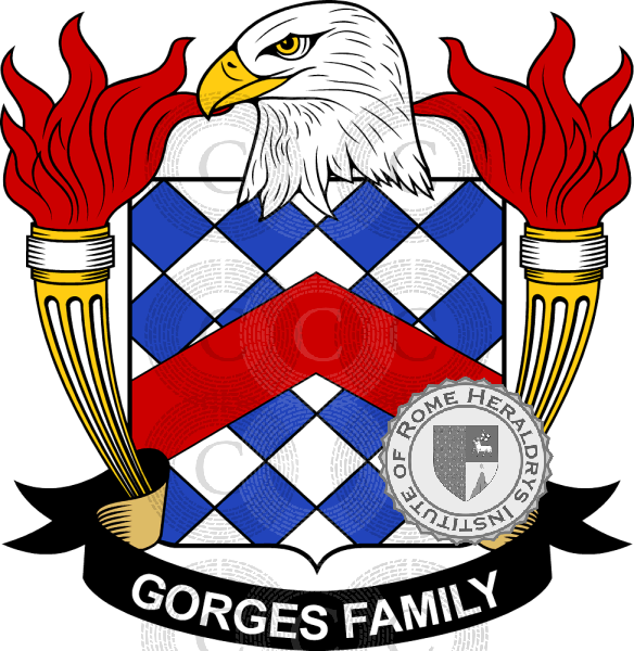 Brasão da família Gorges   ref: 39479