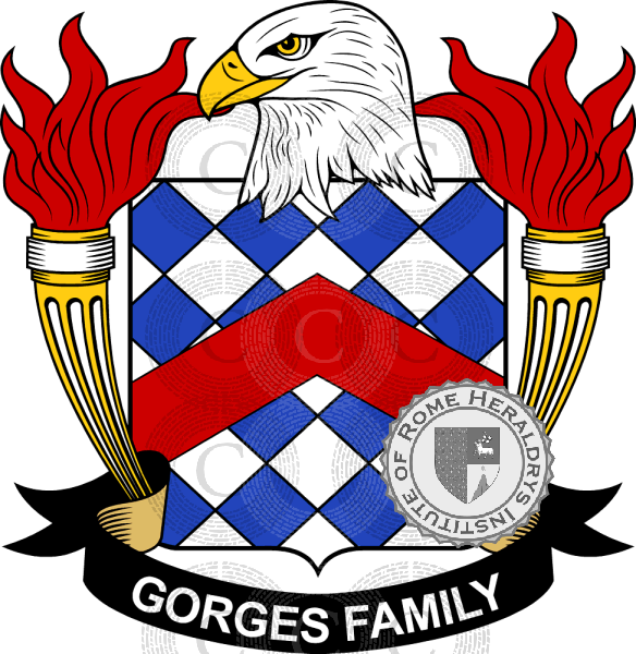 Coat of arms of family Gorges   ref: 39479