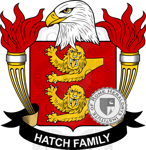 Coat of arms of family Hatch   ref: 39536